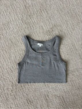 A.L.C. Halsey Cropped Cotton Rib Tank